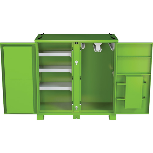 Jobox By Crescent CJBPPE60 Armoire de rangement d'&eacute;PI sur place, Acier, Vert lime haute visibilit&eacute;