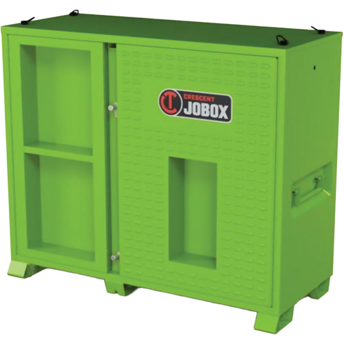 Jobox By Crescent CJBPPE72V Armoire ventil&eacute;e pour le rangement d'&eacute;PI sur place, Acier, Vert lime haute visibilit&eacute;