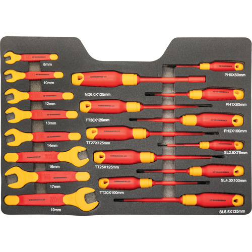 Gearwrench GWVDE39 VDE Insulated Tool Set, 1000 V, 39 Pcs