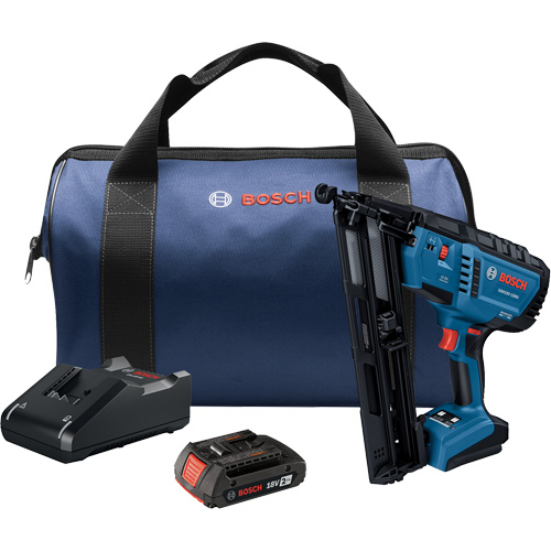 Bosch GNH18V-15MAB12 Ensemble cloueur de finition inclin&eacute; calibre 15 sans balais, 18 V, Lithium-ion