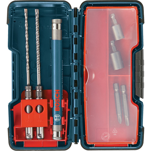 Bosch HC2309 Trousse de pose d'ancrages SDS plus Bulldog, 7 morceaux, Carbure