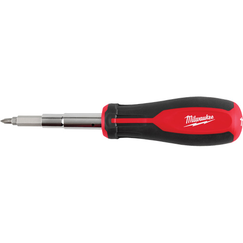 Milwaukee 48-22-2914 Tournevis multibits &agrave; entraînement magn&eacute;tique 1/4" et 3/8" 11 en 1, 8" lo, Prise Coussin&eacute;e