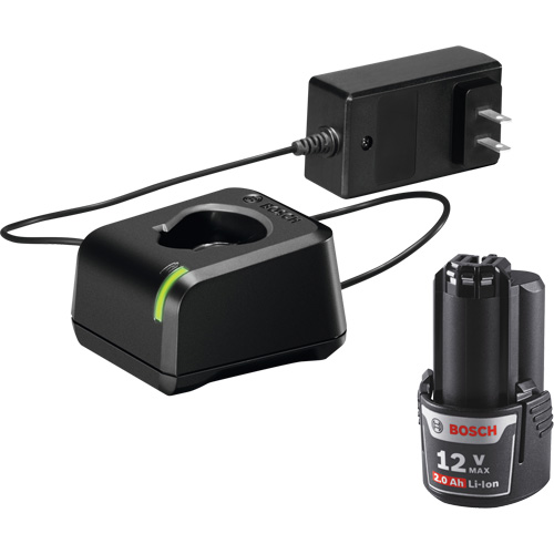 Bosch GXS12V-01N12 12V MAX Cordless Tool Battery & Charger Starter Kit, 12 V, Lithium-Ion