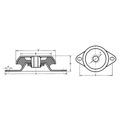Vibrasystems VSCM-1 Anti-Vibration Cupmounts
