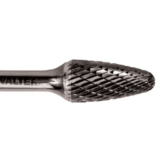 Walter Surface Technologies 01V041 Double Cut Ballnose Tree Burr, SF-1, 1/4" Dia., 5/8" Depth of Cut