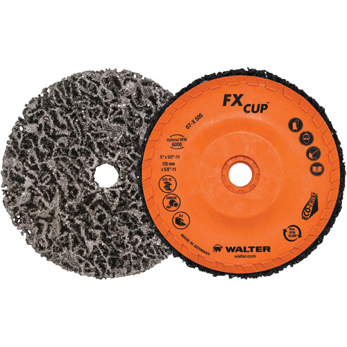Walter Technologies Pour Surface 07X450 Brosse-boisseau FX, 4-1/2" dia., Oxyde d'aluminium
