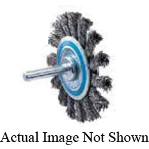Walter Surface Technologies 13C130 Mounted Knot-Twisted Wire Wheel, 2-3/4" Dia., 0.02" Fill, 5/8"-11 Arbor, Steel