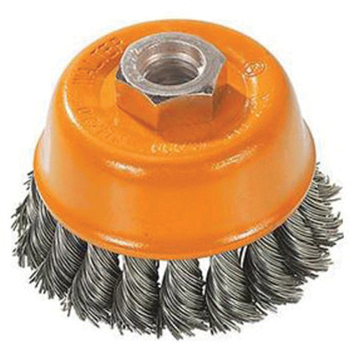 Walter Technologies Pour Surface 13F300 Brosse &agrave; fils nou&eacute;s torsad&eacute;s, 3" dia. x M10x1,25 arbre