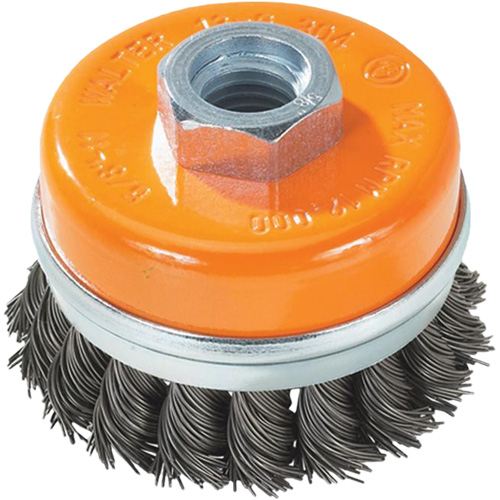 Walter Technologies Pour Surface 13G504 Brosse &agrave; fils nou&eacute;s torsad&eacute;s, 5" dia. x 5/8"-11 arbre