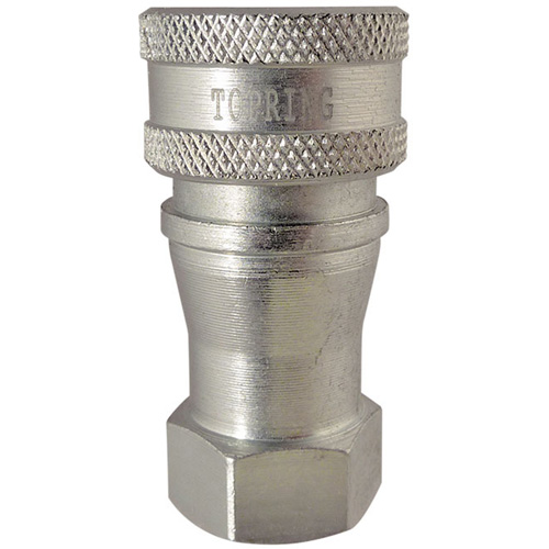 Topring 29.942 Hydraulic Quick Coupler - Steel Manual Coupler, Brass/Stainless Steel