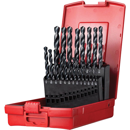 Dormer 5969724 Jobber Length Drill Bit Set, 19 Pieces, High Speed Steel