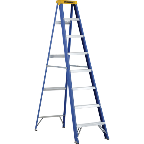 Featherlite 6308 Industrial Duty Stepladders (6300 Series), 8', Fibreglass, 250 lbs. Capacity, Type 1