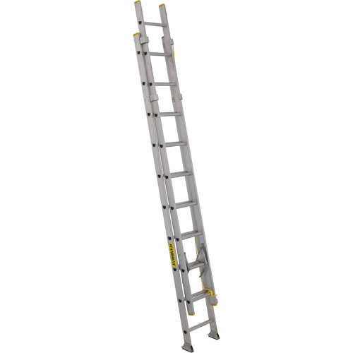 Featherlite 4220D Industrial Heavy-Duty Extension Ladders, 300 lbs. Cap., 17' H, Grade 1A