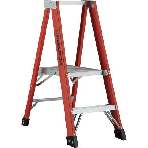 Featherlite 6504-AA Escabeaux industriels &agrave; plateforme extra robustes (s&eacute;rie 6500 AA), 4', Cap. De 375 lb