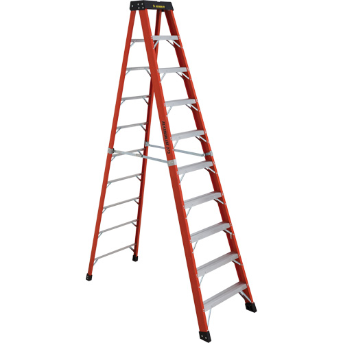 Featherlite 6810-AA Escabeaux industriels extra robustes (s&eacute;rie 6800 AA), 10', Fibre de verre, Capacit&eacute; 375 lb, Type 1AA