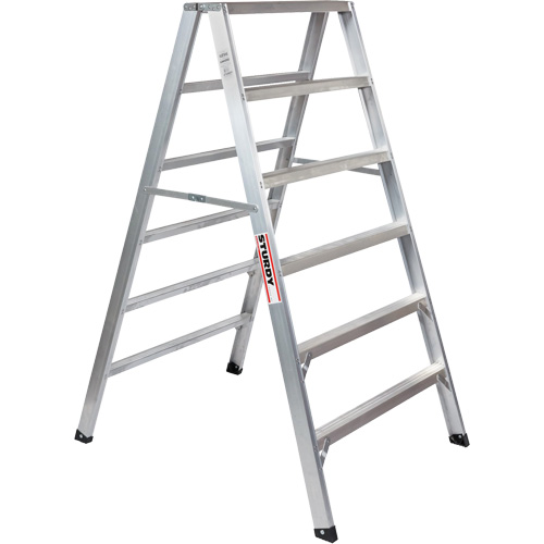 Sturdy Ladder 130-06 Saw Horse, 6' H x 30" W x 300 lbs. Capacity, Aluminum
