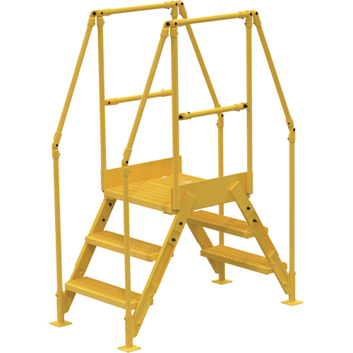 Vestil COL-3-26-14 Crossover Ladder, 54-1/2" Overall Span, 30" H x 24" D, 24" Step Width