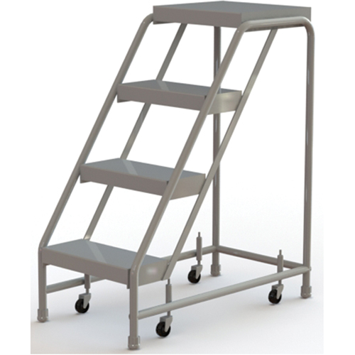 Tri-Arc Manufacturing WLAR004164 Rolling Ladder, 4 Steps, 16" Step Width, 40" Platform Height, Aluminum