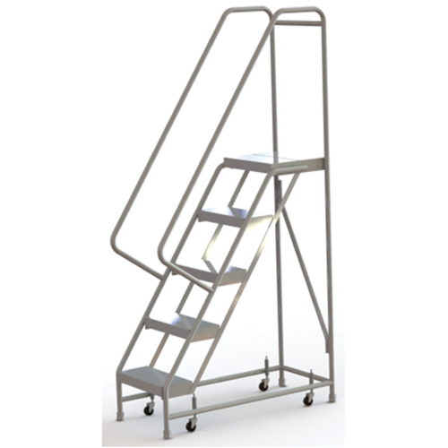 Tri-Arc Manufacturing WLAR105164 &eacute;chelles roulantes, 5 marches, Largeur de la marche 16", Hauteur de la plateforme 50", Aluminium
