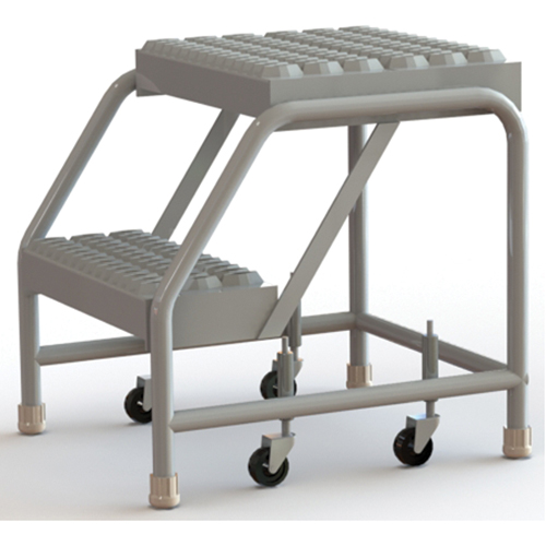 Tri-Arc Manufacturing WLAR002165 &eacute;chelles roulantes, 2 marches, Largeur de la marche 16", Hauteur de la plateforme 20", Aluminium