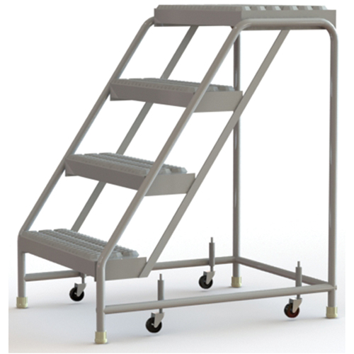Tri-Arc Manufacturing WLAR004245 &eacute;chelles roulantes, 4 marches, Largeur de la marche 24", Hauteur de la plateforme 40", Aluminium