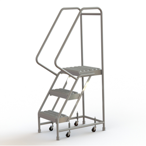 Tri-Arc Manufacturing WLAR103165 Rolling Ladder, 3 Steps, 16" Step Width, 30" Platform Height, Aluminum