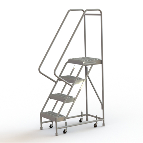 Tri-Arc Manufacturing WLAR104165 Rolling Ladder, 4 Steps, 16" Step Width, 40" Platform Height, Aluminum