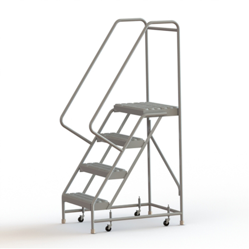 Tri-Arc Manufacturing WLAR104245 &eacute;chelles roulantes, 4 marches, Largeur de la marche 24", Hauteur de la plateforme 40", Aluminium