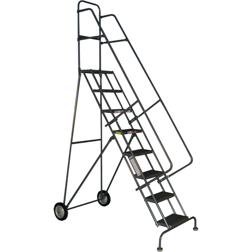 Tri-Arc Manufacturing KDRF103166 Steel Rolling Ladder, 3 Steps, 16" Step Width, 30" Platform Height, Steel
