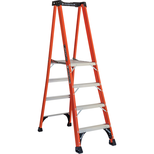 Louisville Ladder FXP1804HD Industrial Extra Heavy-Duty Pro Platform Stepladders (FXP1800 Series), 4', 375 lbs. Cap.