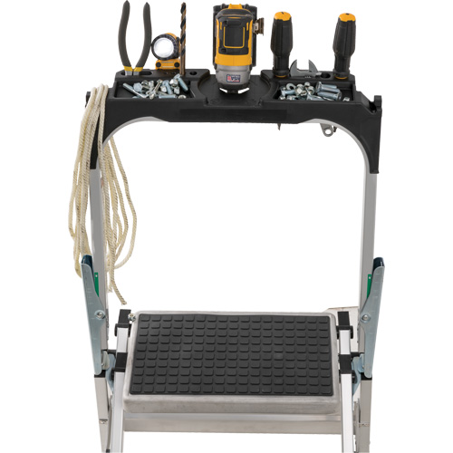 Louisville Ladder L-2011-04 &eacute;chelle escabeau avec roues pivotantes, 4 marches, 44,25" x 22,13" x Hauteur 59"