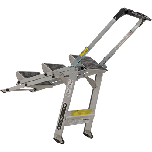 Louisville Ladder L-2011-03 &eacute;chelle escabeau avec roues pivotantes, 3 marches, 34" x 22" x Hauteur 50,75"