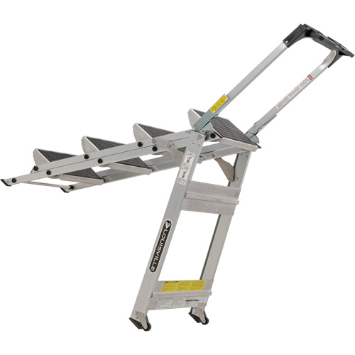 Louisville Ladder L-2011-04 &eacute;chelle escabeau avec roues pivotantes, 4 marches, 44,25" x 22,13" x Hauteur 59"