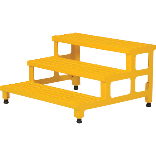Vestil ASP-36-3 Adjustable Step-Mate Stand, 3 Step(s), 36-3/16" W x 33-7/8" L x 22-1/4" H, 500 lbs. Capacity