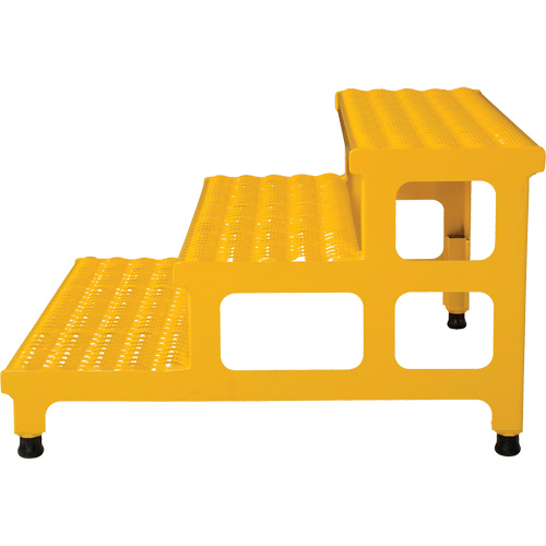 Vestil ASP-36-3 Adjustable Step-Mate Stand, 3 Step(s), 36-3/16" W x 33-7/8" L x 22-1/4" H, 500 lbs. Capacity