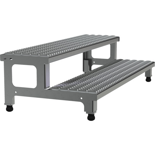 Vestil ASP-48-A Adjustable Step-Mate Stand, 2 Step(s), 48-1/8" W x 22-3/4" L x 14-1/2" H, 500 lbs. Capacity