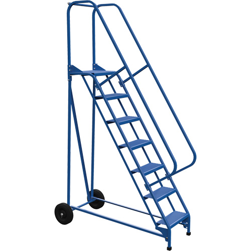 Vestil LAD-RAF-7-P Roll-A-Fold Ladder, 7 Steps, Perforated, 70" High