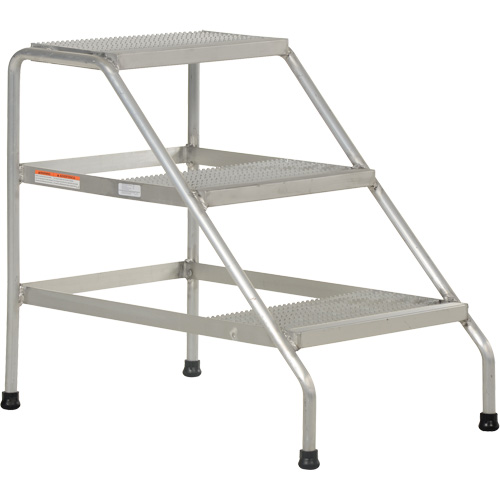 Vestil SSA-3 Escabeau en aluminium, 3 marche(s), 22-13/16" la x 34-9/16" lo x 30" h, Capacit&eacute; 500 lb