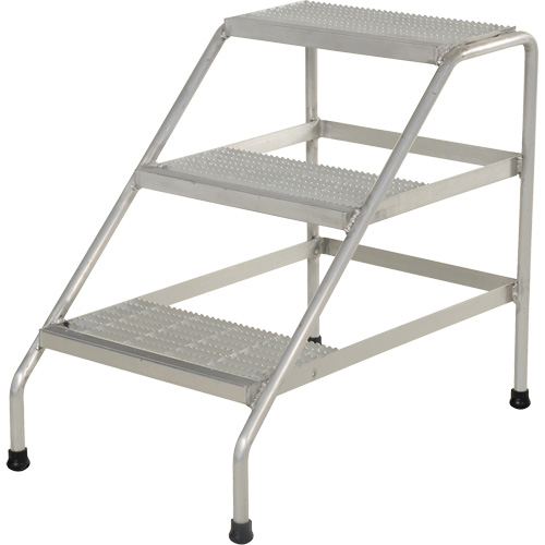 Vestil SSA-3 Escabeau en aluminium, 3 marche(s), 22-13/16" la x 34-9/16" lo x 30" h, Capacit&eacute; 500 lb