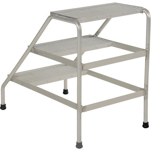 Vestil SSA-3 Escabeau en aluminium, 3 marche(s), 22-13/16" la x 34-9/16" lo x 30" h, Capacit&eacute; 500 lb