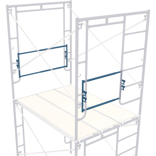 Metaltech M-MGRMAEX Garde-corps dextr&eacute;mit&eacute; extensible pour l'&eacute;chafaudage, Barre de retenue, 21" h