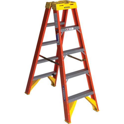 Werner T6205CA Twin Step Ladder Fibreglass 300 lbs. Capacity 5