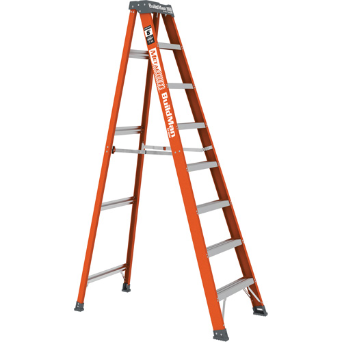 Metaltech E-SLFB8T1A BuildMan&reg; Step Ladder, 8', Fibreglass, 300 lbs. Capacity, Type 1A