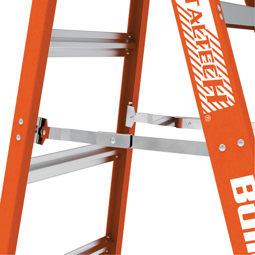 Metaltech E-SLFB10T1AA Step Ladder, 10', Fibreglass, 375 lbs. Capacity, Type 1AA