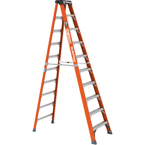 Metaltech E-SLFB10T1AA Step Ladder, 10', Fibreglass, 375 lbs. Capacity, Type 1AA