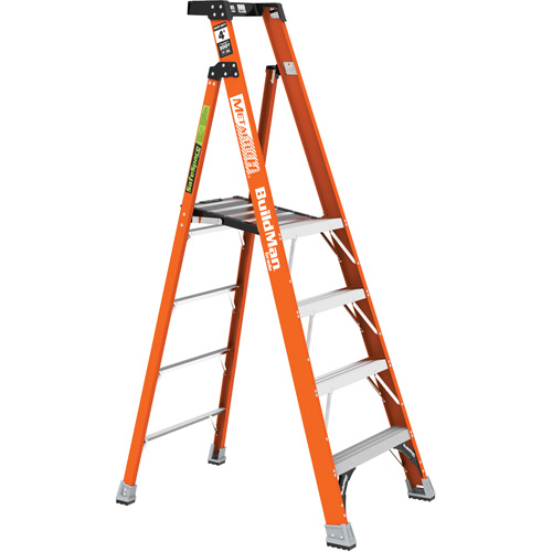 Metaltech E-PSFB4T1A Escabeau avec plateforme Safespace, 4', Cap. De 300 lb