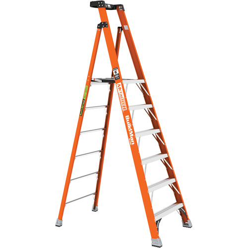 Metaltech E-PSFB6T1A Safespace Platform Step Ladder, 6', 300 lbs. Cap.