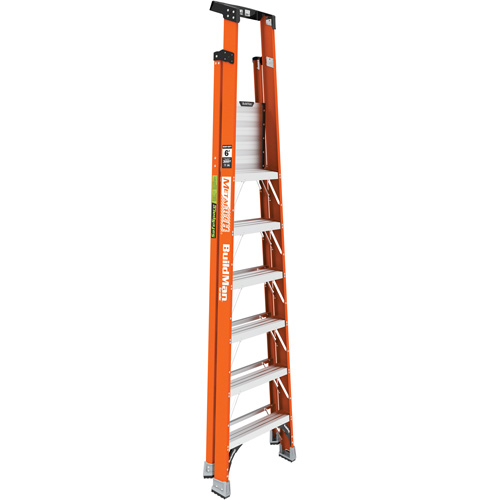 Metaltech E-PSFB6T1A Safespace Platform Step Ladder, 6', 300 lbs. Cap.