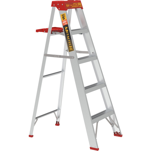 Metaltech E-SLA5TT3 Escabeau avec plateau &agrave; peinture, 5', Aluminium, Capacit&eacute; 200 lb, Type 3