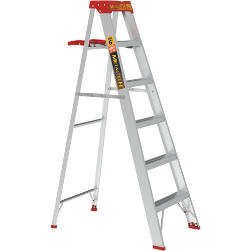 Metaltech E-SLA6TT3 Escabeau avec plateau &agrave; peinture, 6', Aluminium, Capacit&eacute; 200 lb, Type 3